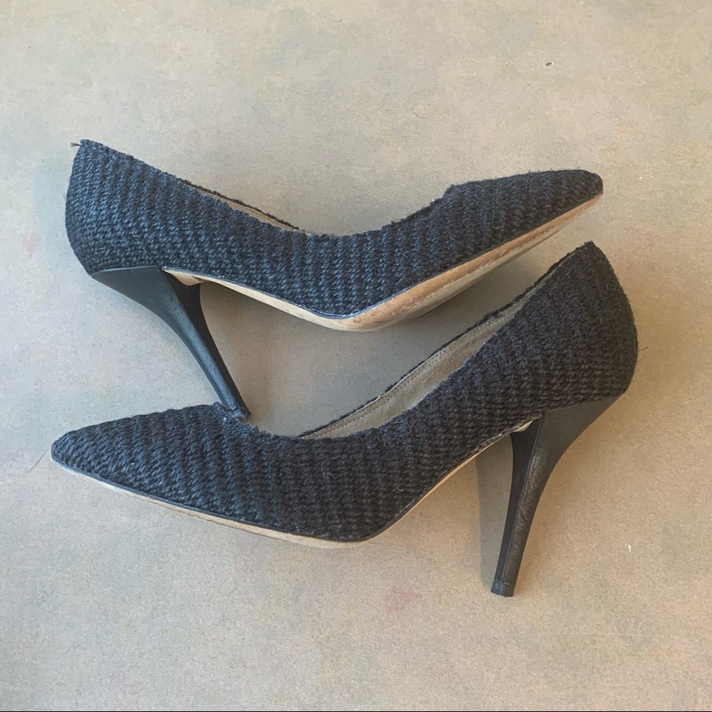 Isabel Marant Black Rope Canvas Pumps Women’s EU Size 38/ US 8 Heels Point Toe - Picture 13 of 13